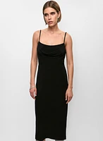 Draped Cowl Back Dress