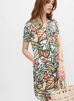 Robe à motif feuilles graphique