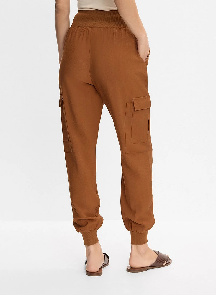 Pantalon à enfiler poches cargo