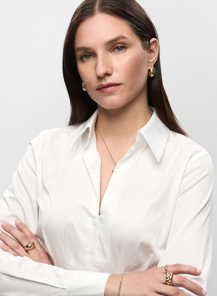 Melanie Lyne Corset Pintuck Blouse | Upper Canada Mall