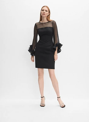 Spiral Flounce Cuff Dress