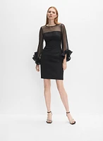 Spiral Flounce Cuff Dress