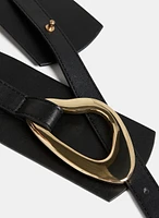 Oblong Hardware Vegan Leather Belt