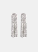 Cubic Zirconia Half Moon Cascade Earrings