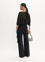 Chiffon Wide-Leg Jumpsuit