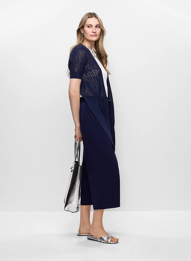 Pantalon ceinturé à enfiler