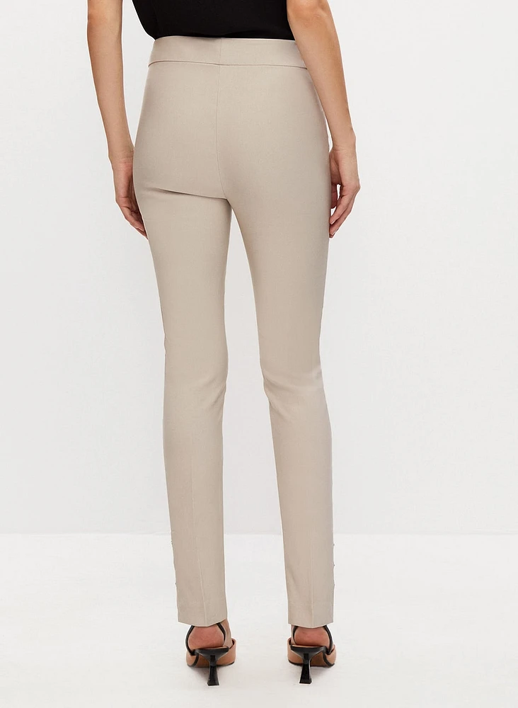 Slit Detail Pull-On Pants