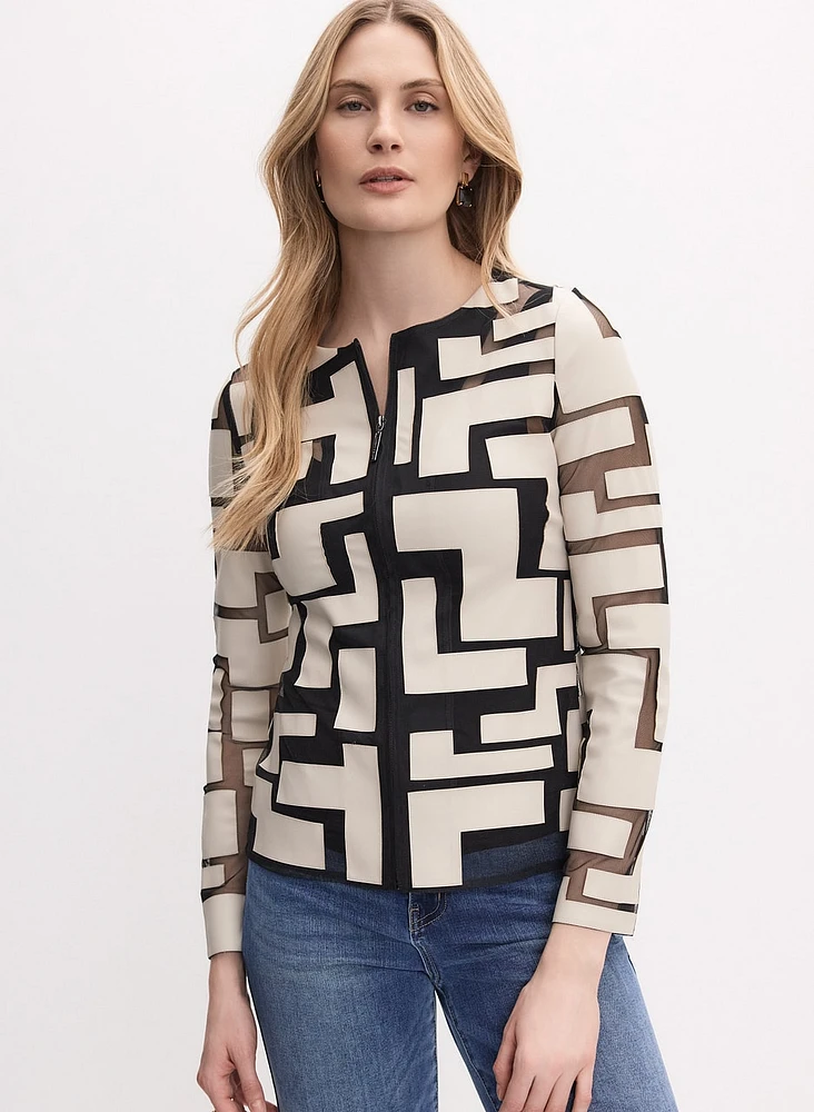 Joseph Ribkoff - Geometric Pattern Jacket