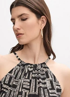 Sleeveless Geometric Print Top