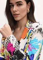 Joseph Ribkoff- Abstract Print Blazer