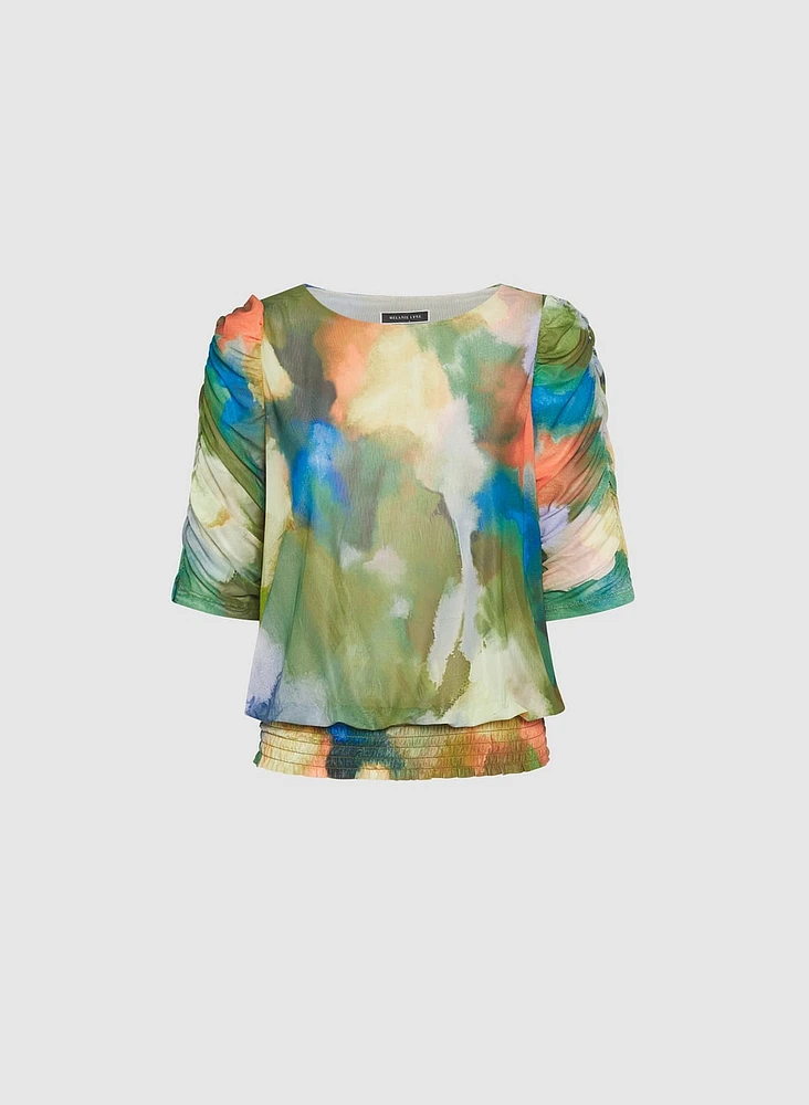 Blouse à motif aquarelle