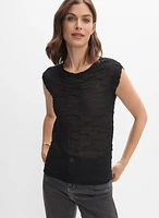 Haut en jacquard texturé