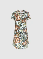Robe à motif feuilles graphique