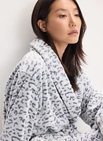 Animal Print Fleece Robe