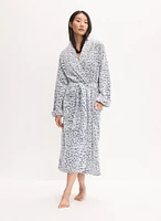 Animal Print Fleece Robe