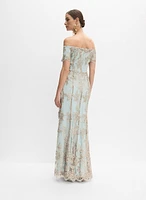 Lace Overlay Dress