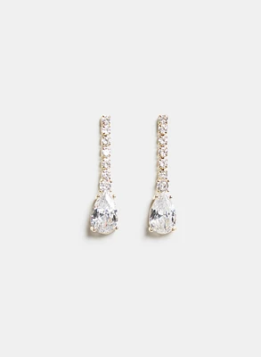 Boucles d'oreilles à pierre en goutte d'eau