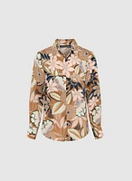 Blouse en crêpe à motif floral