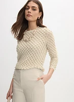 Raised Open Weave Sweater