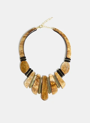 Collier plastron en résine