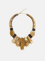 Collier plastron en résine