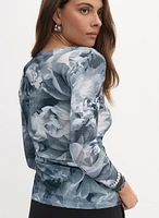 Floral Print Long Sleeve Top