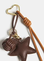 Vegan Leather Star Key Chain