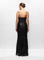 Sequin Motif Gown