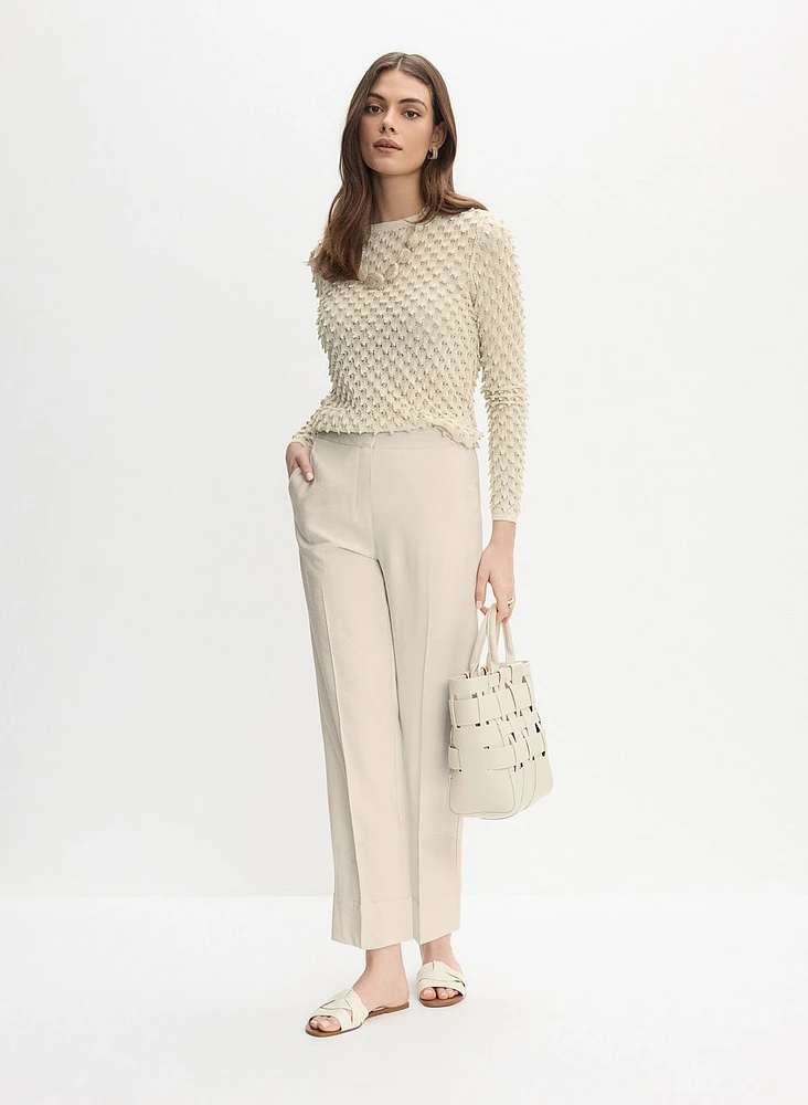 Raised Open Weave Sweater