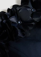 Rosette Off-The-Shoulder Dress
