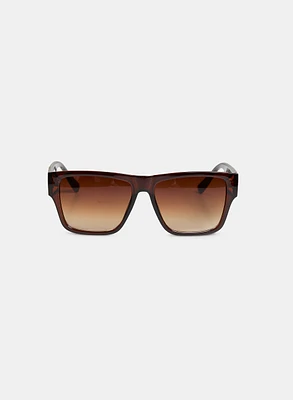 Geometric Motif Plastic Sunglasses