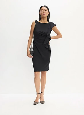 Asymmetric Ruffle Detail Dress