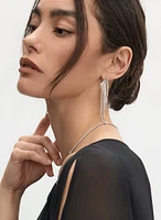 Cascading Crystal Drop Earrings