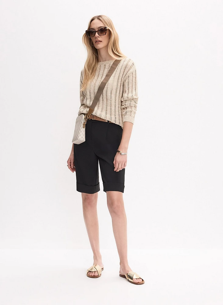 Pleat Waist Shorts