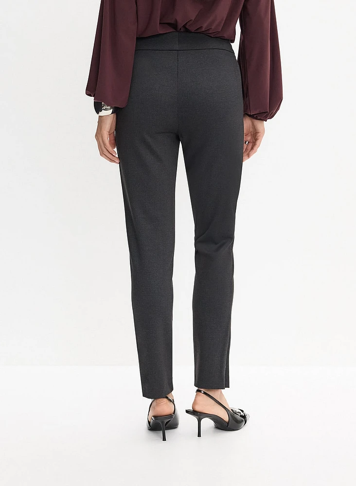 Zip Hem Slim-Leg Pants