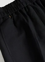 Pantalon gaucho en lin à enfiler