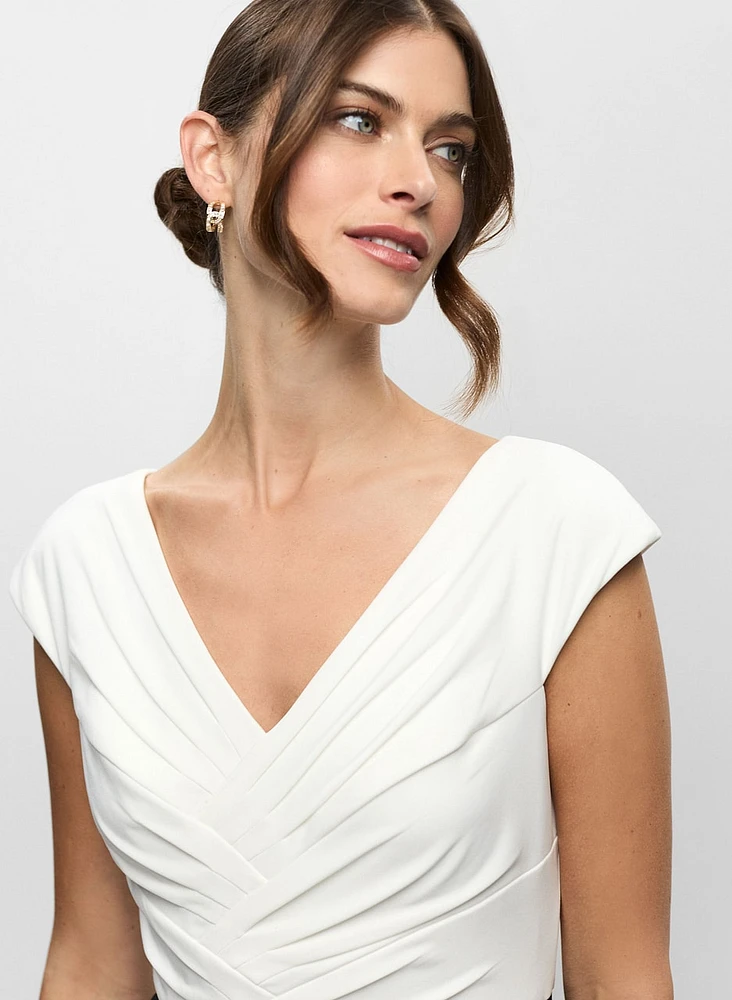 Jersey Gown With Slit Detail