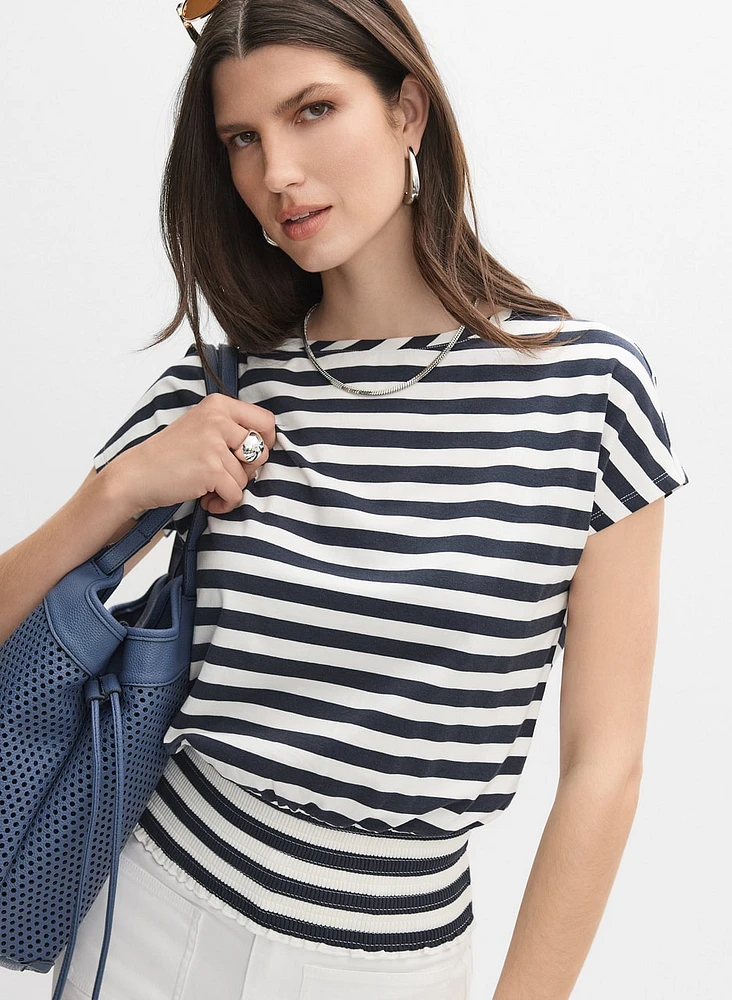 Smocked Hem T-Shirt