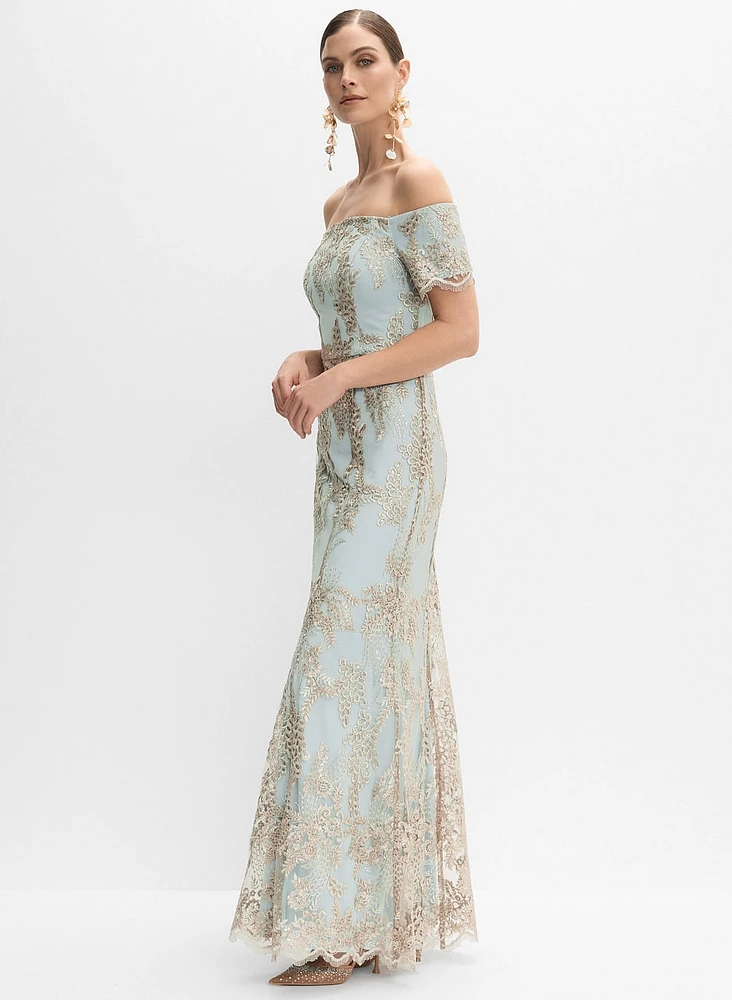 Lace Overlay Dress