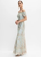 Lace Overlay Dress