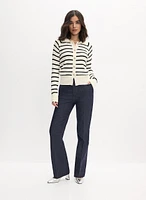 Striped Collared Cardigan