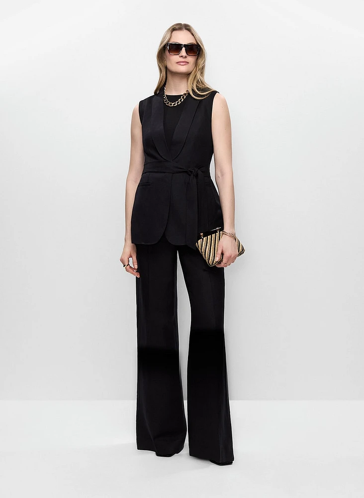 Veste longue et pantalon à jambe large