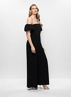 Puff Sleeves Wide Leg Jumpsuit