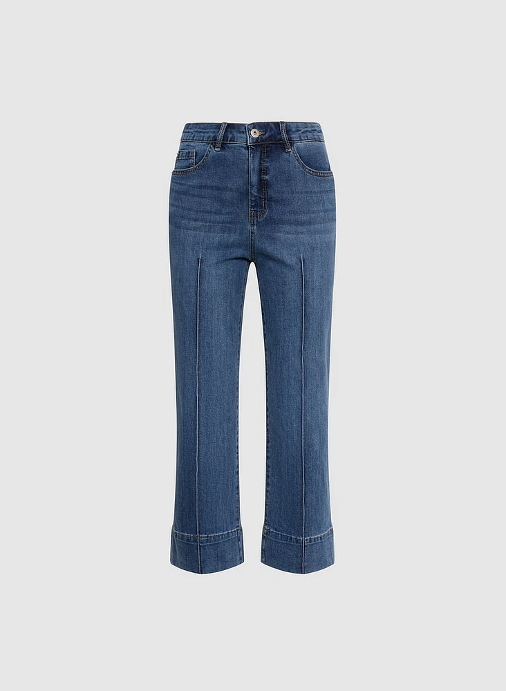 Cropped Straight-Leg Jeans