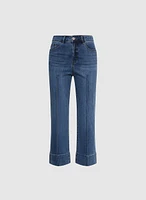 Cropped Straight-Leg Jeans