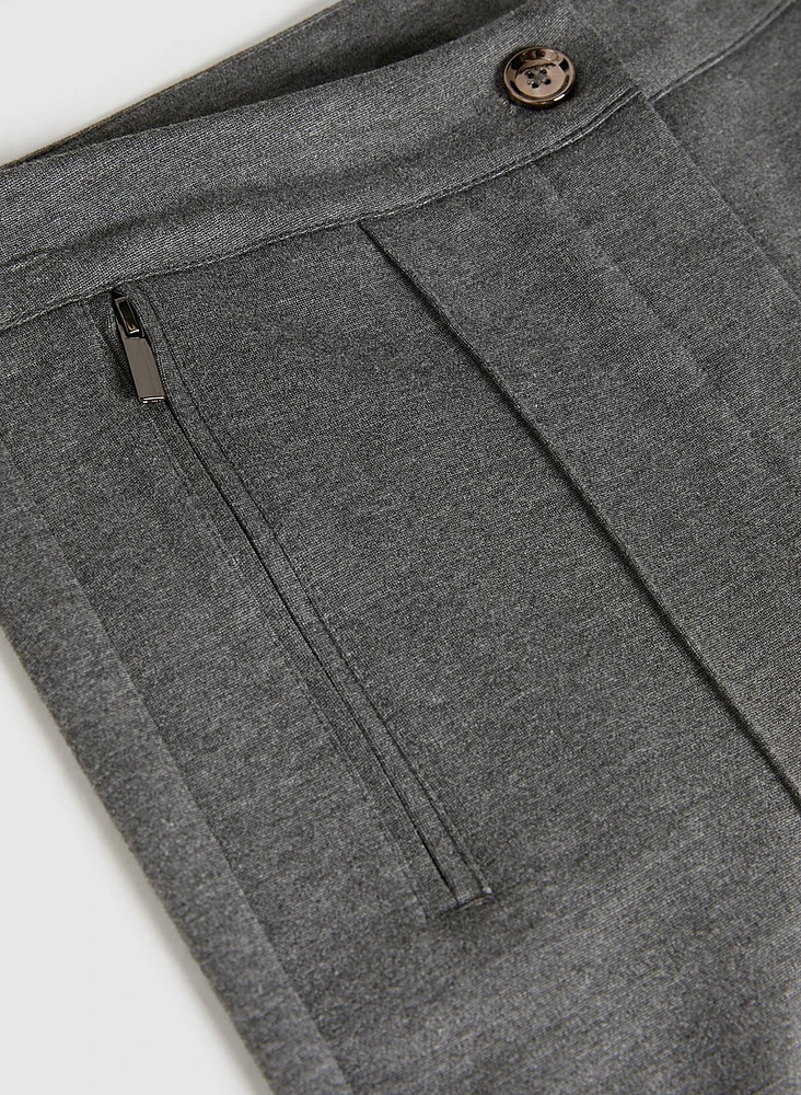 Pantalon droit à plis avant