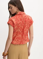 Blouse boutonnée tropicale