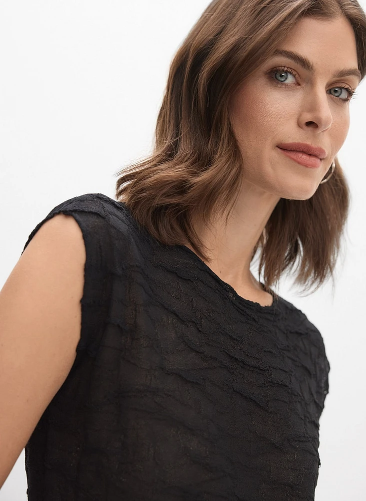 Haut en jacquard texturé
