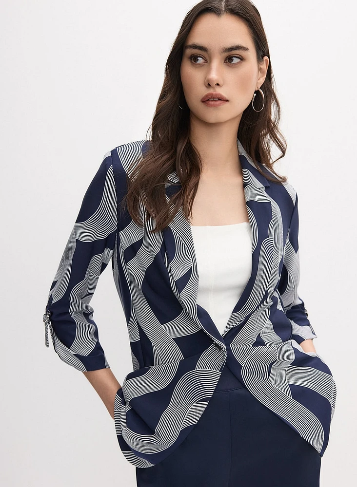 Joseph Ribkoff - Abstract Longline Blazer