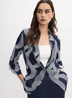 Joseph Ribkoff - Abstract Longline Blazer